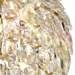 Visconte Maine 6 Light Crystal Ceiling Pendant - Gold - thumbnail 4