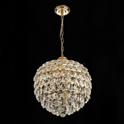 Visconte Maine 6 Light Crystal Ceiling Pendant - Gold - thumbnail 3