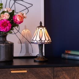 Tiffany by Tiff 1 Light Tree Effect Table Lamp - Black and Gold - thumbnail 6