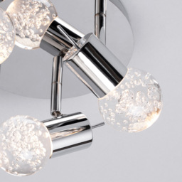 Ayston Bubble 3 Light LED Ceiling Spotlight Plate - Chrome - thumbnail 4
