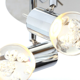 Ayston Bubble 3 Light LED Ceiling Spotlight Plate - Chrome - thumbnail 6