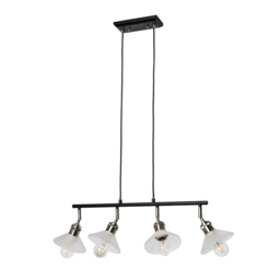 Aya 4 Light Industrial Style Diner Pendant - Satin Nickel - thumbnail 5