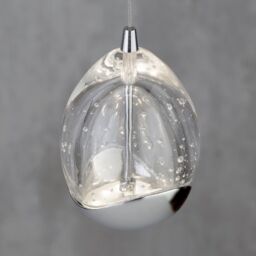 Visconte Bulla Pendant Ceiling 3 Light LED Bar Pendant - Chrome - thumbnail 4
