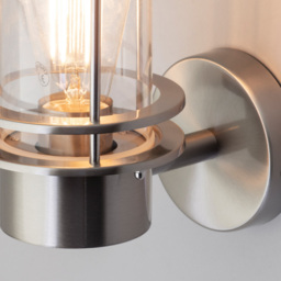 Narvas Miners Style Outdoor Wall Lantern - Stainless Steel - thumbnail 4