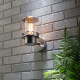 Narvas Miners Style Outdoor Wall Lantern - Stainless Steel - thumbnail 5