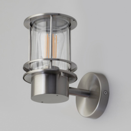 Narvas Miners Style Outdoor Wall Lantern - Stainless Steel - thumbnail 3