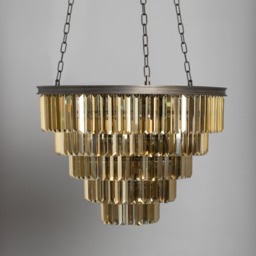 Visconte Ingot 10 Light Crystal Ceiling Pendant - Bronze - thumbnail 3