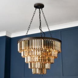 Visconte Ingot 10 Light Crystal Ceiling Pendant - Bronze - thumbnail 6