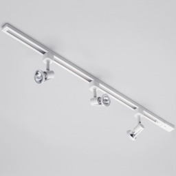 1 metre Track Light Kit with 3 Harlem Heads and LED Bulbs - White - thumbnail 4