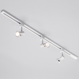 1 metre Track Light Kit with 3 Harlem Heads and LED Bulbs - White - thumbnail 3