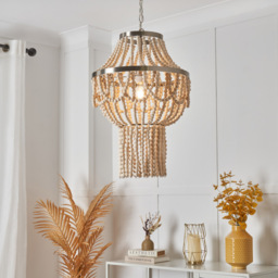 Pilli Beaded Chandelier - Natural - thumbnail 6