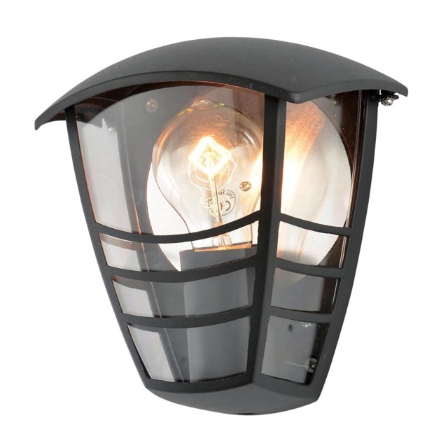 Francis Outdoor 1 Light Die Cast Half Wall Lantern - Black - image 1