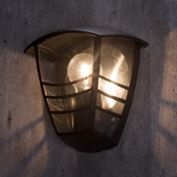 Francis Outdoor 1 Light Die Cast Half Wall Lantern - Black - thumbnail 6