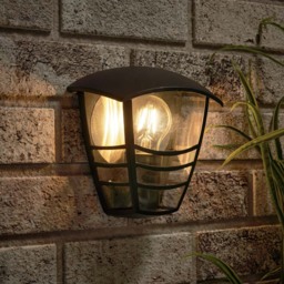 Francis Outdoor 1 Light Die Cast Half Wall Lantern - Black - thumbnail 5