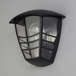 Francis Outdoor 1 Light Die Cast Half Wall Lantern - Black - thumbnail 3