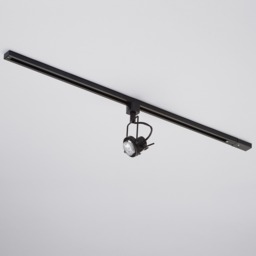 1 metre Track Light Kit with 1 Greenwich Heads and LED Bulbs - Black - thumbnail 4