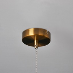 Visconte Sarno 1 Light Ceiling Pendant with Champagne Glass Shade - Brass - thumbnail 5