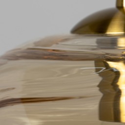 Visconte Sarno 1 Light Ceiling Pendant with Champagne Glass Shade - Brass - thumbnail 4