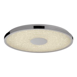 Visconte Spirale Flush 48cm LED Remote Control Ceiling Light - Chrome