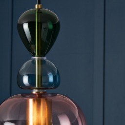 Visconte Vietri 1 Light Ceiling Pendant with Glass Shades - Satin Brass - thumbnail 8