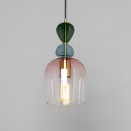 Visconte Vietri 1 Light Ceiling Pendant with Glass Shades - Satin Brass - thumbnail 2