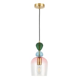 Visconte Vietri 1 Light Ceiling Pendant with Glass Shades - Satin Brass - thumbnail 9