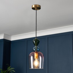 Visconte Vietri 1 Light Ceiling Pendant with Glass Shades - Satin Brass - thumbnail 6