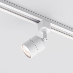 2 metre L Shape Track Light Kit with 4 Soho Heads and LED Bulbs - White - thumbnail 2