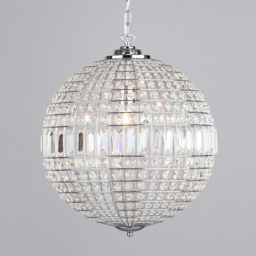 Miley Large Globe Ceiling Pendant - Chrome - thumbnail 2