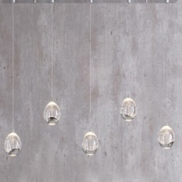 Visconte Bulla 5 Light Ceiling Pendant Light Bar - Chrome - thumbnail 4