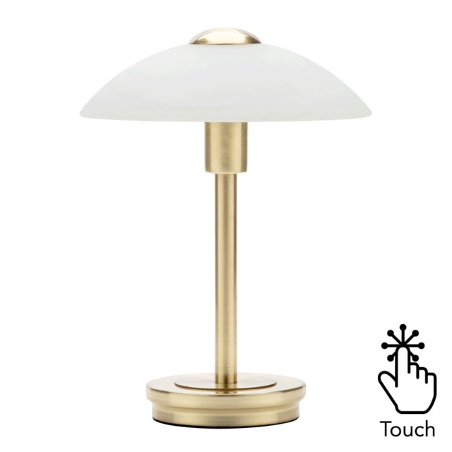 Alabaster Shade Touch Table Lamp - Satin Brass - image 1