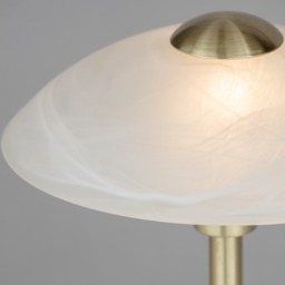 Alabaster Shade Touch Table Lamp - Satin Brass - thumbnail 4