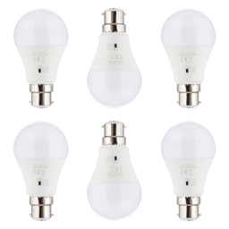 6 Pack of 12 Watt LED B22 Bayonet Cap GLS CCT Light Bulbs - Warm to Cool White - thumbnail 1