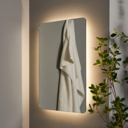 Tow 25 Watt Rectangle LED Bathroom Mirror with Touch Demist - Silver - thumbnail 5