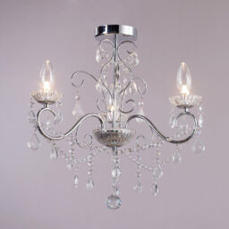 Vara 3 Light Bathroom Chandelier - Chrome - thumbnail 2
