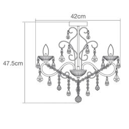 Vara 3 Light Bathroom Chandelier - Chrome - thumbnail 6