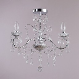Vara 3 Light Bathroom Chandelier - Chrome - thumbnail 3