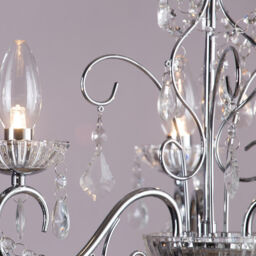 Vara 3 Light Bathroom Chandelier - Chrome - thumbnail 4