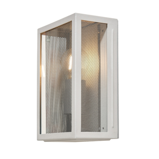Harris Outdoor Lantern Wall Light with Black Mesh - Grey - image 1