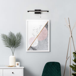 IP44 Rated Picture Wall Light with Pull Cord - Matte Black - thumbnail 5