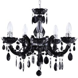 Marie Therese Chandelier Black 5 Light Dual Mount - thumbnail 1
