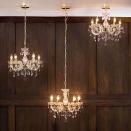 Marie Therese 5 Light Dual Mount Chandelier - Gold - thumbnail 8