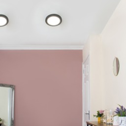 Darly 12 Watt LED Flush Ceiling or Wall Light - Satin Black - thumbnail 7