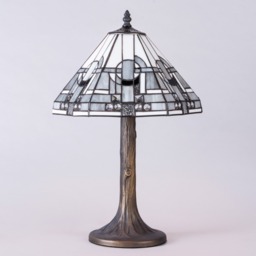 Tiffany by Tiff 1 Light 30cm Art Deco Table Lamp - Antique Brass - thumbnail 4