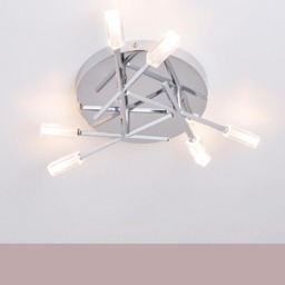 Kalina 6 Light Semi Flush Ceiling Light - Chrome - thumbnail 5