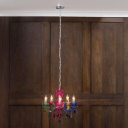 Marie Therese 5 Light Dual Mount Chandelier - Multicoloured with LED Bulbs - thumbnail 4