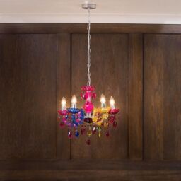 Marie Therese 5 Light Dual Mount Chandelier - Multicoloured with LED Bulbs - thumbnail 6