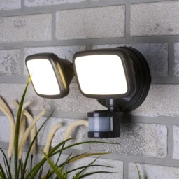 Alma Twin 20 Watt LED Outdoor Flood Light with PIR Sensor - Dark Grey - thumbnail 5