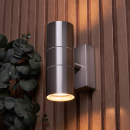 4 Pack of Kenn 2 Light Up and Down IP44 Outdoor Wall Light - Stainless Steel - thumbnail 6