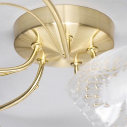 Cora 5 Light Bathroom Tangle Flush Ceiling Light - Satin Brass - thumbnail 4